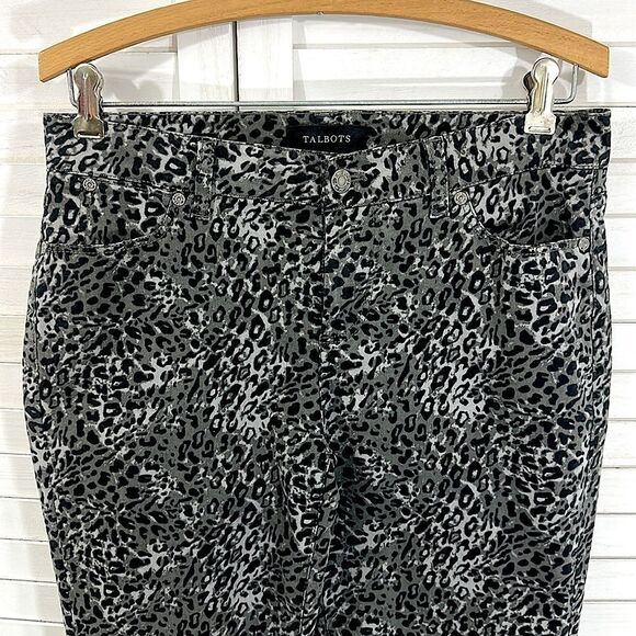Talbots Jeans Size 4 Leopard Straight Leg NWT - Picture 3 of 12